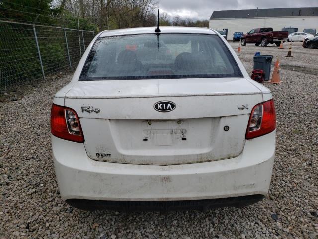 KNADH4A3XB6913243 - 2011 KIA RIO BASE WHITE photo 6