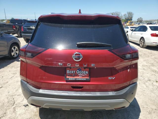 5N1AT3BA0MC718103 - 2021 NISSAN ROGUE SV RED photo 6