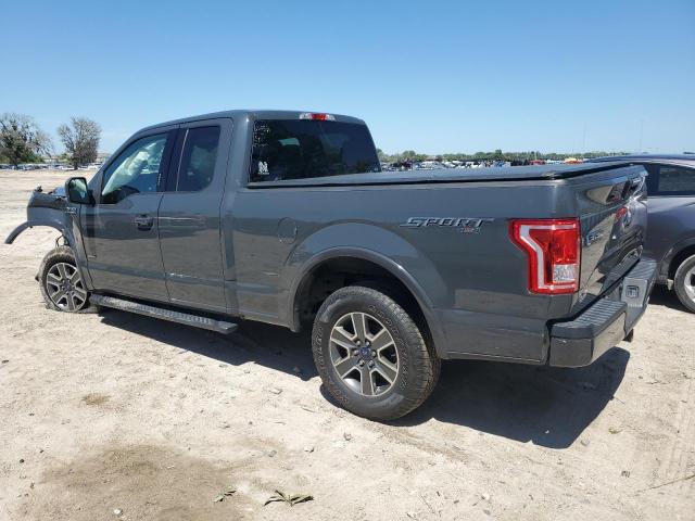 1FTEX1EP5GFA61090 - 2016 FORD F150 SUPER CAB GRAY photo 2