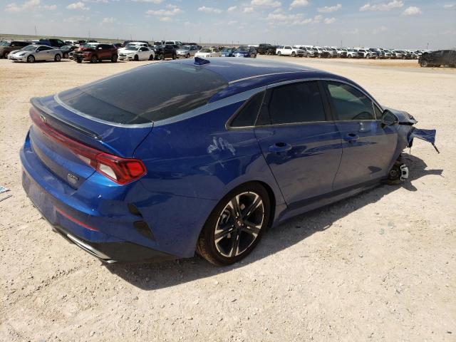 5XXG64J24MG073400 - 2021 KIA K5 GT LINE BLUE photo 3