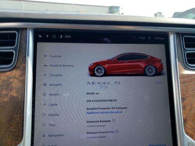 5YJSA1E15HF198732 - 2017 TESLA MODEL S RED photo 9
