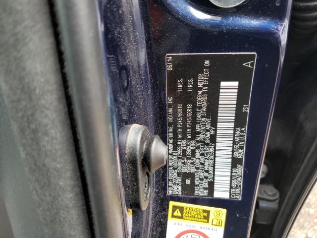 5TDJKRFH9ES059942 - 2014 TOYOTA HIGHLANDER XLE BLUE photo 14