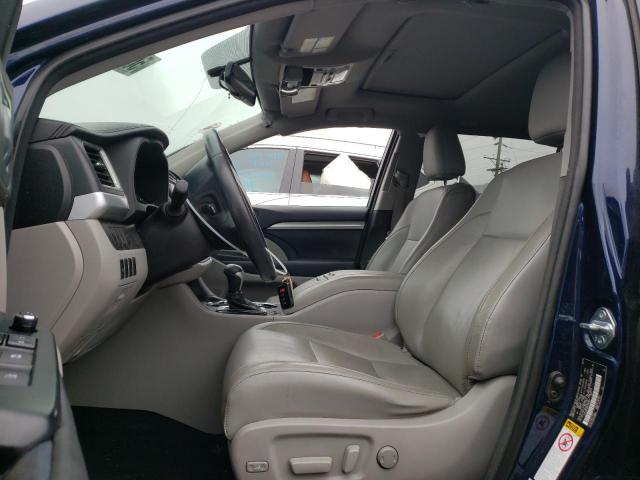 5TDJKRFH9ES059942 - 2014 TOYOTA HIGHLANDER XLE BLUE photo 7