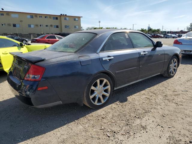 JNKAY41E54M401541 - 2004 INFINITI M45 BLUE photo 3