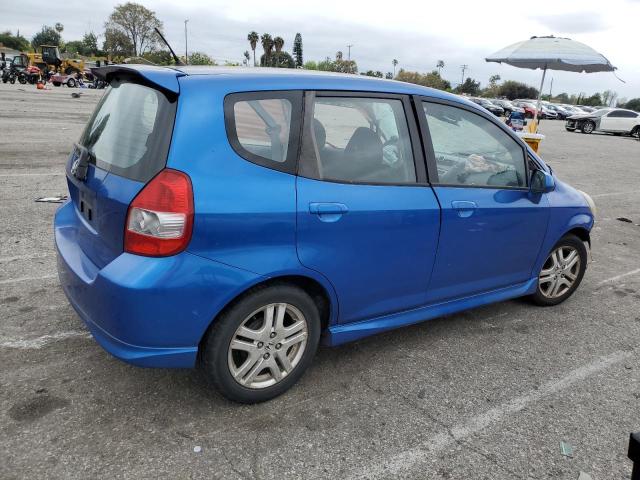 JHMGD38677S017484 - 2007 HONDA FIT S BLUE photo 3