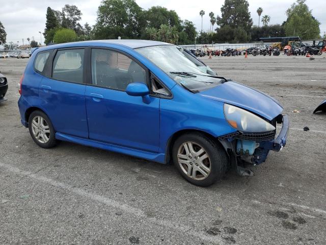 JHMGD38677S017484 - 2007 HONDA FIT S BLUE photo 4