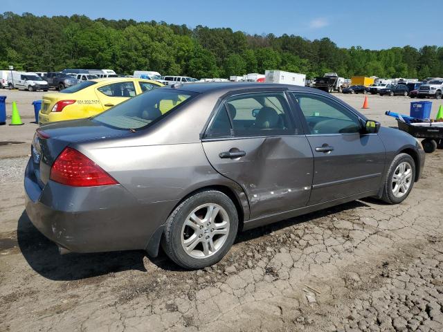 1HGCM56857A048708 - 2007 HONDA ACCORD EX GRAY photo 3