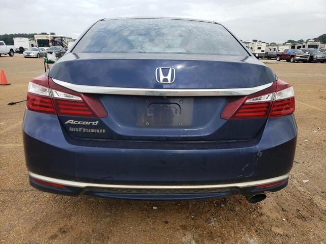 1HGCR2F34GA086581 - 2016 HONDA ACCORD LX BLUE photo 6