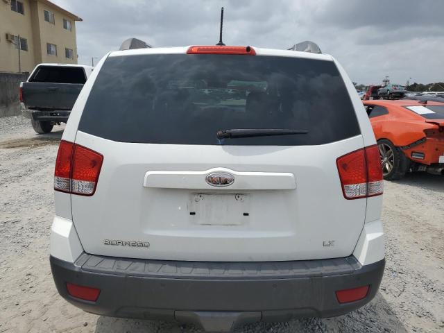 KNDJJ741385009156 - 2008 KIA BORREGO LX WHITE photo 6