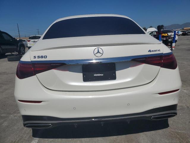 W1K6G7GB5NA125590 - 2022 MERCEDES-BENZ S 580 4MATIC WHITE photo 6