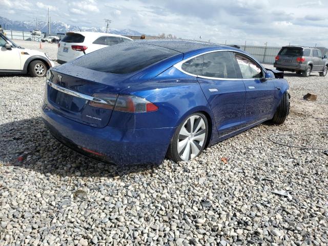 5YJSA1E21MF418080 - 2021 TESLA MODEL S BLUE photo 3