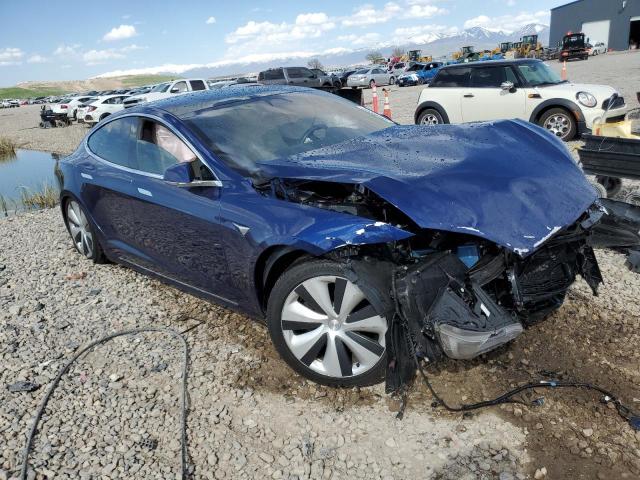 5YJSA1E21MF418080 - 2021 TESLA MODEL S BLUE photo 4