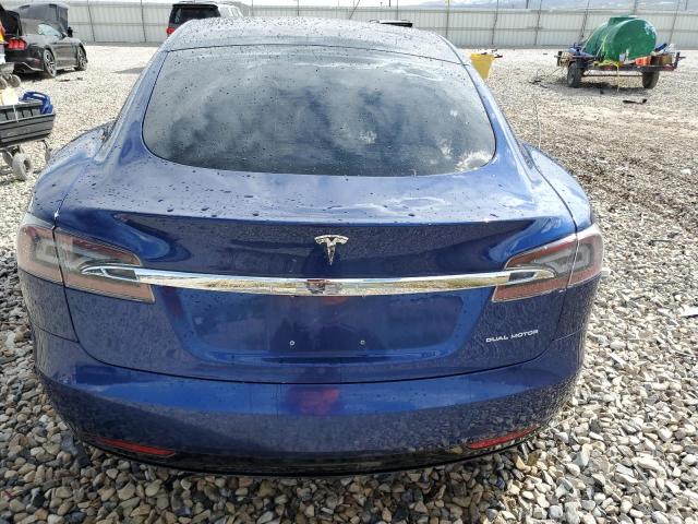 5YJSA1E21MF418080 - 2021 TESLA MODEL S BLUE photo 6
