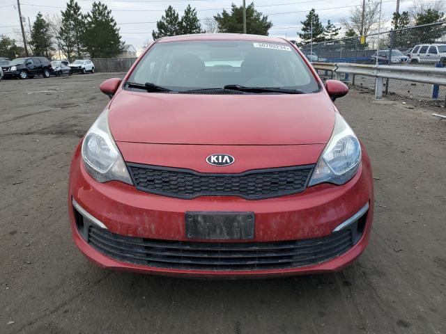 KNADM4A30H6037609 - 2017 KIA RIO LX RED photo 5