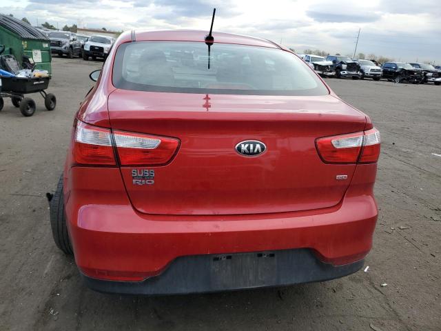 KNADM4A30H6037609 - 2017 KIA RIO LX RED photo 6