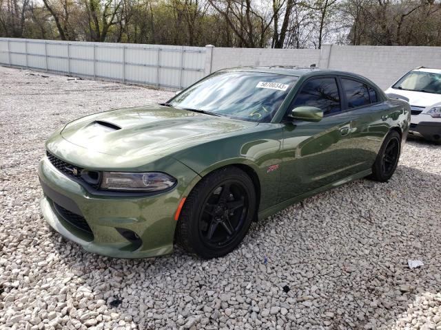2C3CDXGJXLH107571 - 2020 DODGE CHARGER SCAT PACK GREEN photo 1