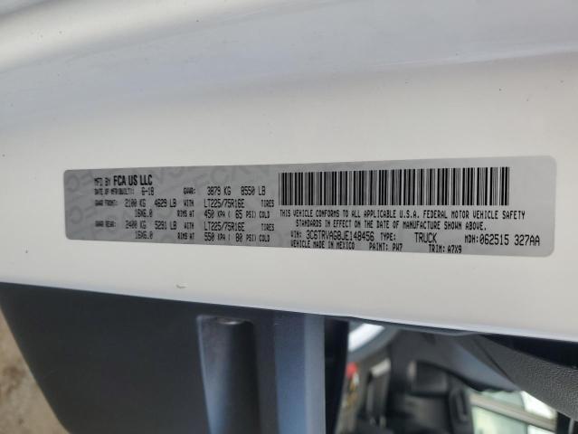 3C6TRVAG8JE148456 - 2018 RAM PROMASTER 1500 STANDARD WHITE photo 13
