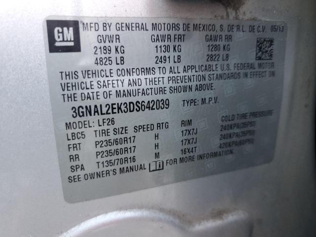 3GNAL2EK3DS642039 - 2013 CHEVROLET CAPTIVA LS 银色 照片 13