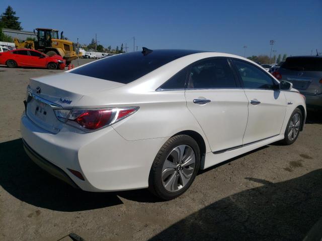 KMHEC4A43EA106980 - 2014 HYUNDAI SONATA HYBRID WHITE photo 3