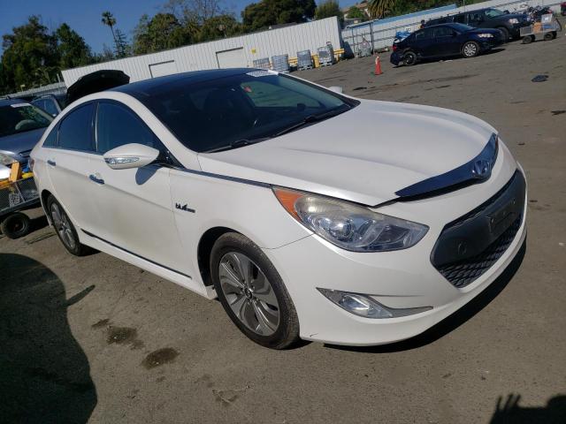 KMHEC4A43EA106980 - 2014 HYUNDAI SONATA HYBRID WHITE photo 4