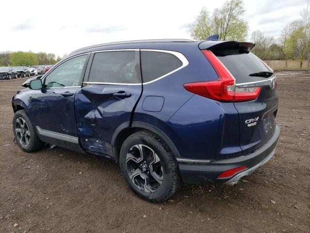 5J6RW2H96HL012081 - 2017 HONDA CR-V TOURING BLUE photo 2