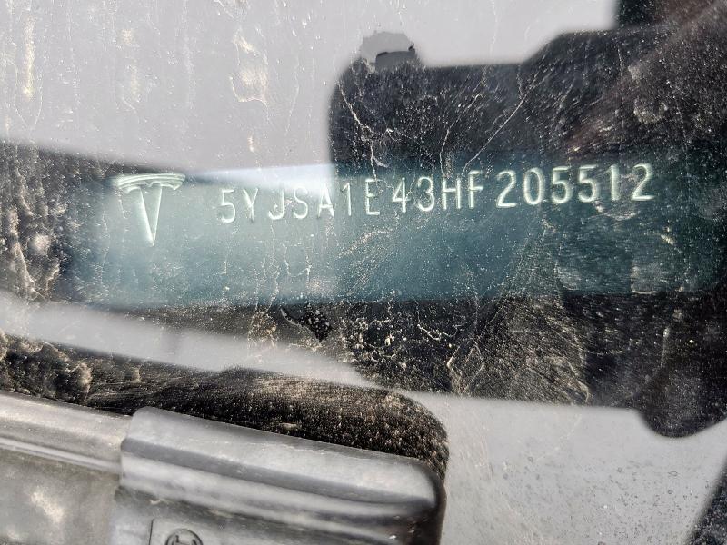 5YJSA1E43HF205512 - 2017 TESLA MODEL S WHITE photo 10