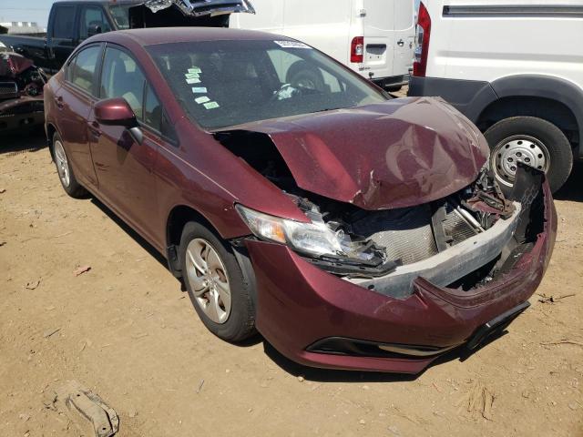 2HGFB2F54DH549884 - 2013 HONDA CIVIC LX BURGUNDY photo 4