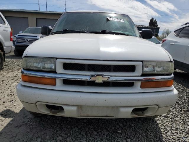 1GNDT13W72K161636 - 2002 CHEVROLET BLAZER WHITE photo 5