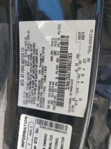 3LN6L2GK7DR802583 - 2013 LINCOLN MKZ BLACK photo 12