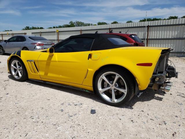 1G1YX3DW6B5100536 - 2011 CHEVROLET CORVETTE GRAND SPORT YELLOW photo 2