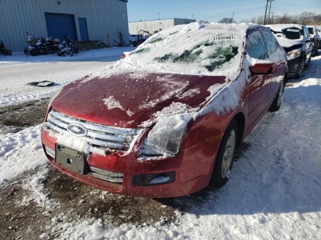 3FAHP07Z49R190035 - 2009 FORD FUSION SE RED photo 2