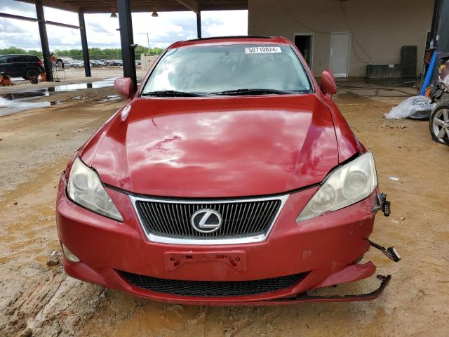 JTHBK262X65001772 - 2006 LEXUS IS 250 RED photo 5