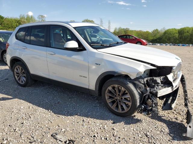 5UXWX9C5XH0T10457 - 2017 BMW X3 XDRIVE28I WHITE photo 4