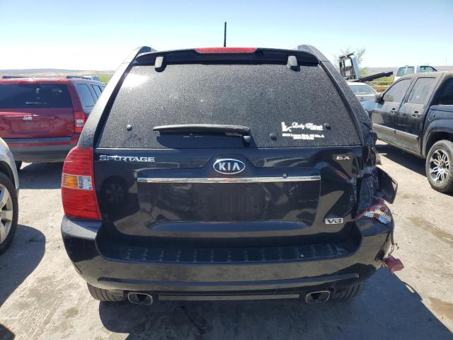 KNDJE723777325414 - 2007 KIA SPORTAGE EX BLACK photo 6