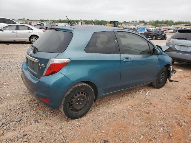 JTDJTUD38CD532388 - 2012 TOYOTA YARIS TEAL photo 3