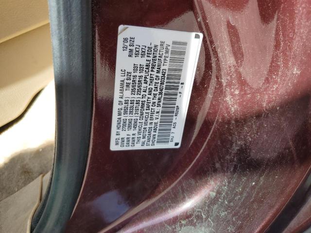 5FNRL38407B033423 - 2007 HONDA ODYSSEY EX RED photo 12