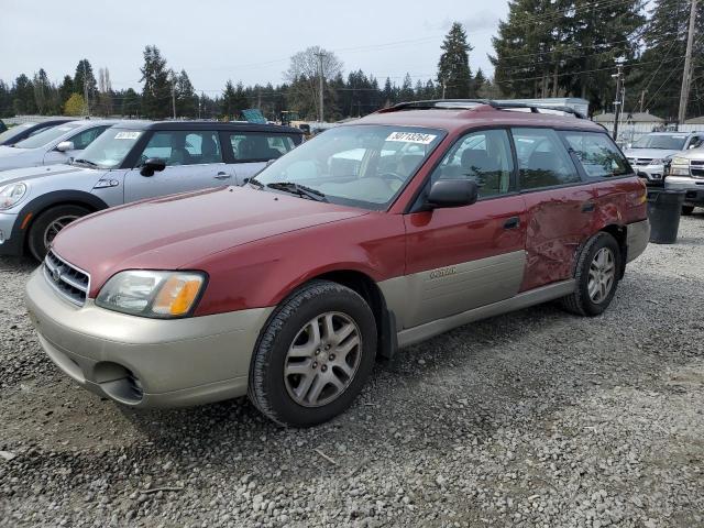 4S3BH665627607005 - 2002 SUBARU LEGACY OUTBACK RED photo 1