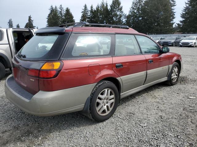 4S3BH665627607005 - 2002 SUBARU LEGACY OUTBACK RED photo 3