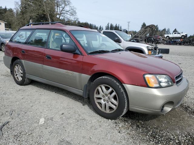 4S3BH665627607005 - 2002 SUBARU LEGACY OUTBACK RED photo 4