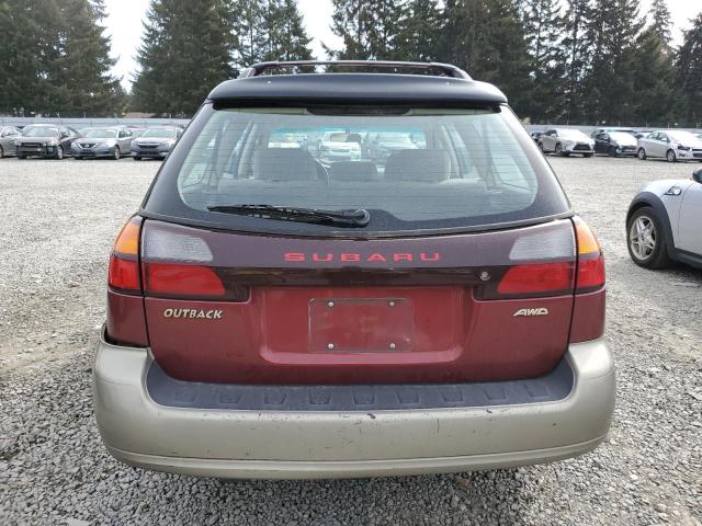 4S3BH665627607005 - 2002 SUBARU LEGACY OUTBACK RED photo 6