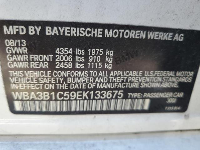 WBA3B1C59EK133675 - 2014 BMW 320 I WHITE photo 12