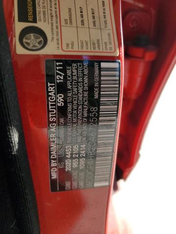 WDDGF4HB2CA672558 - 2012 MERCEDES-BENZ C 250 RED photo 12