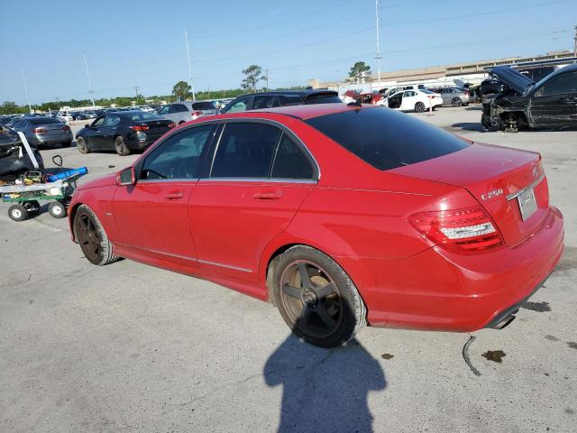 WDDGF4HB2CA672558 - 2012 MERCEDES-BENZ C 250 RED photo 2