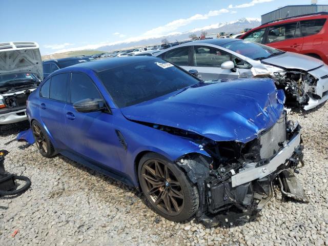 WBS43AY0XNFM02625 - 2022 BMW M3 COMPETITION BLUE photo 4