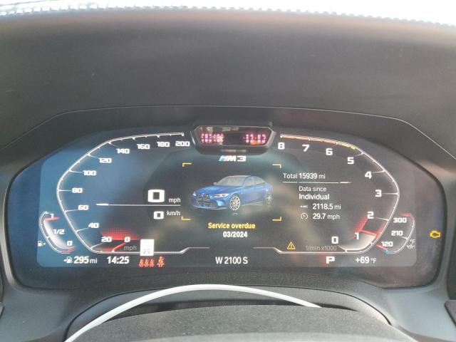 WBS43AY0XNFM02625 - 2022 BMW M3 COMPETITION BLUE photo 9