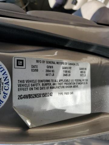 2G4WB52K5X1565242 - 1999 BUICK REGAL LS 棕色 照片 13