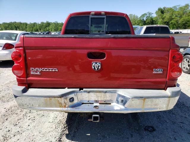 1D7HW48N86S540000 - 2006 DODGE DAKOTA QUAD SLT RED photo 6