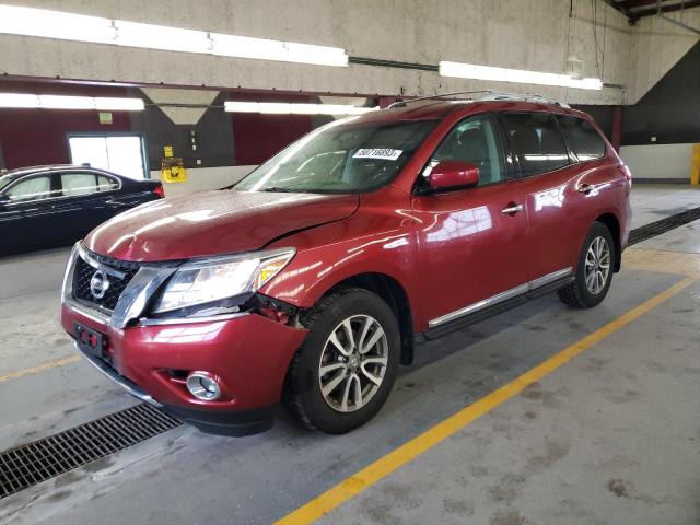 5N1AR2MM4DC666071 - 2013 NISSAN PATHFINDER S BURGUNDY photo 1