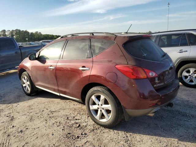 JN8AZ18U99W030488 - 2009 NISSAN MURANO S BURGUNDY photo 2