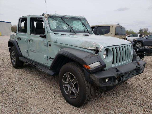 1C4HJXDN0PW613659 - 2023 JEEP WRANGLER SPORT TEAL photo 4